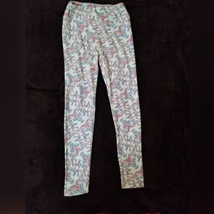 🤍 EUC LuLaRoe Paisley Leggings Size OS